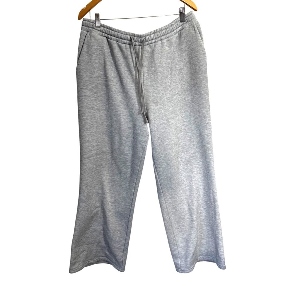 Light Gray Elastic Waist Lounge Pants XXXL Polyester Blend